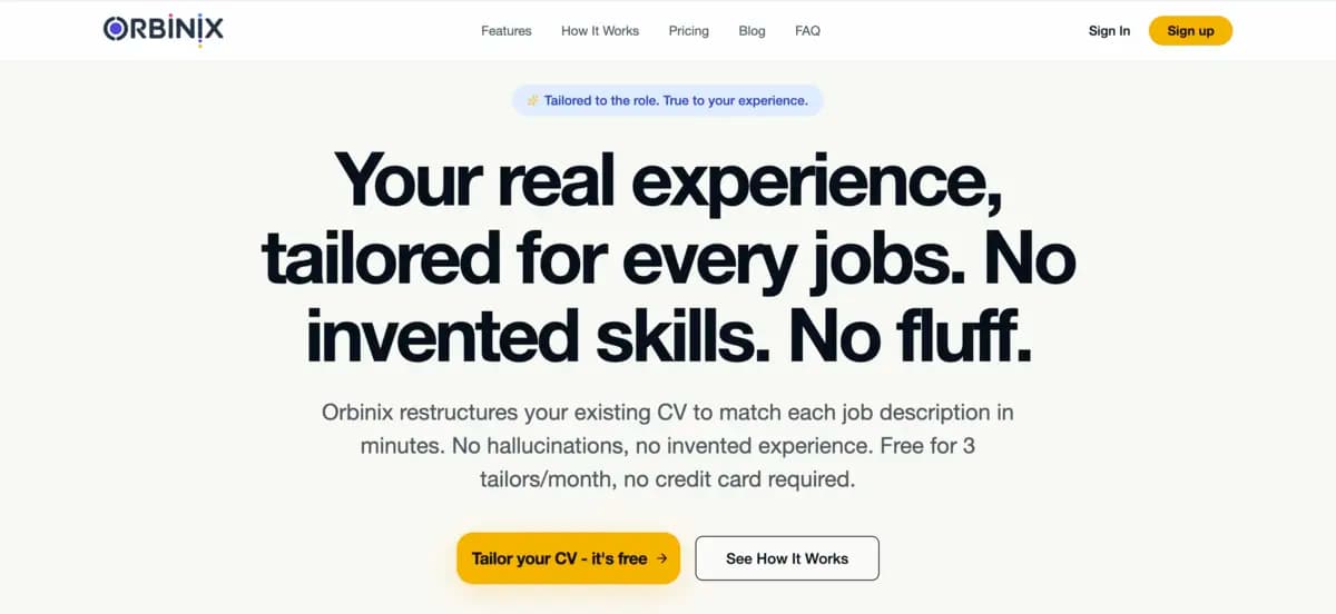 Orbinix AI SaaS dashboard hero